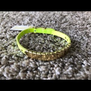 Michael Kors Neon Yellow Leather Belt Bracelet